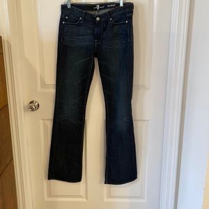 7 For All Mankind dark wash mid rise baby boot size 28
